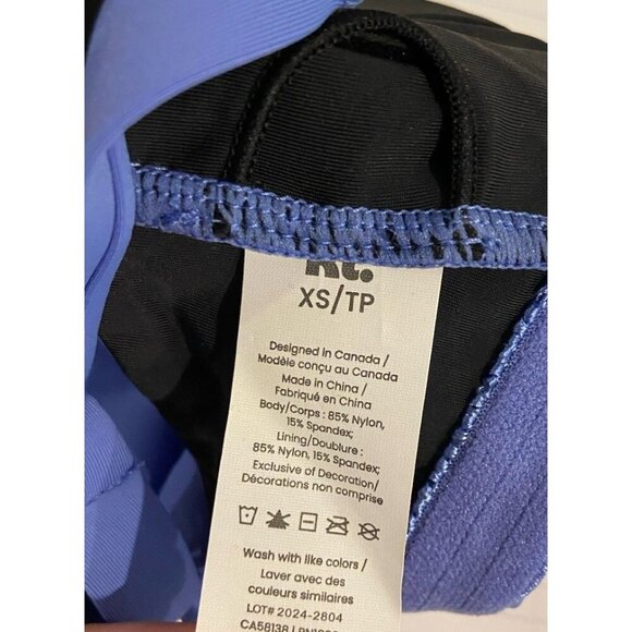NWT Knix Bikini Bathing Suit Top Square Neck Wave Pool Blue XS New - Picture 5 of 5
